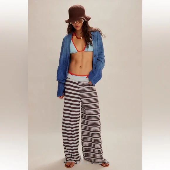 NWT Free People Allyson Striped Pants - Picture 1 of 6